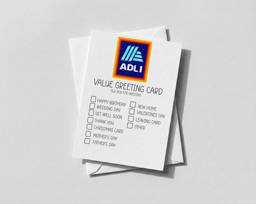 Aldi wert grußkarte - aldi,